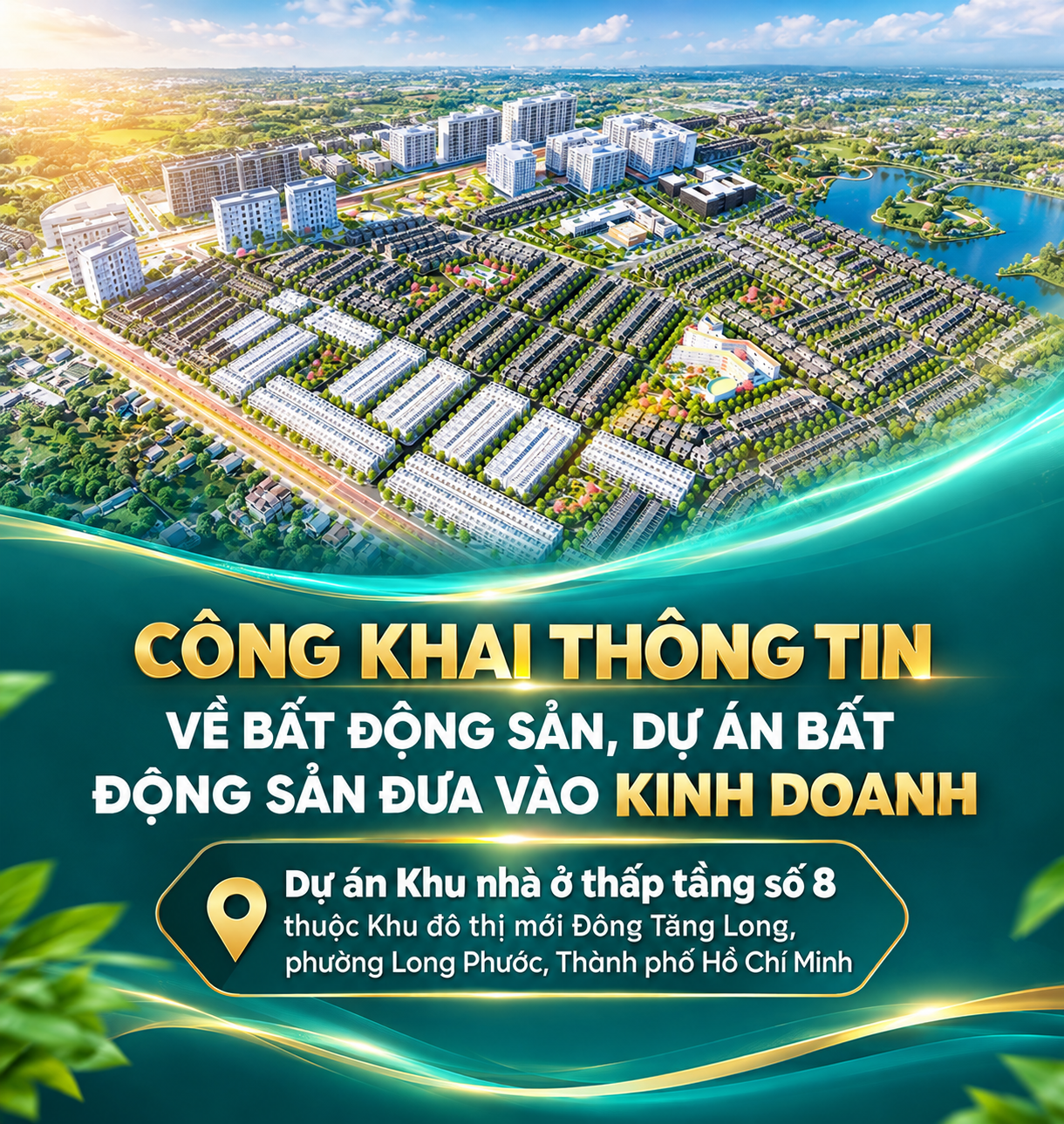 CÔNG KHAI THÔNG TIN VỀ BẤT ĐỘNG SẢN, DỰ ÁN BẤT ĐỘNG SẢN ĐƯA VÀO KINH DOANH