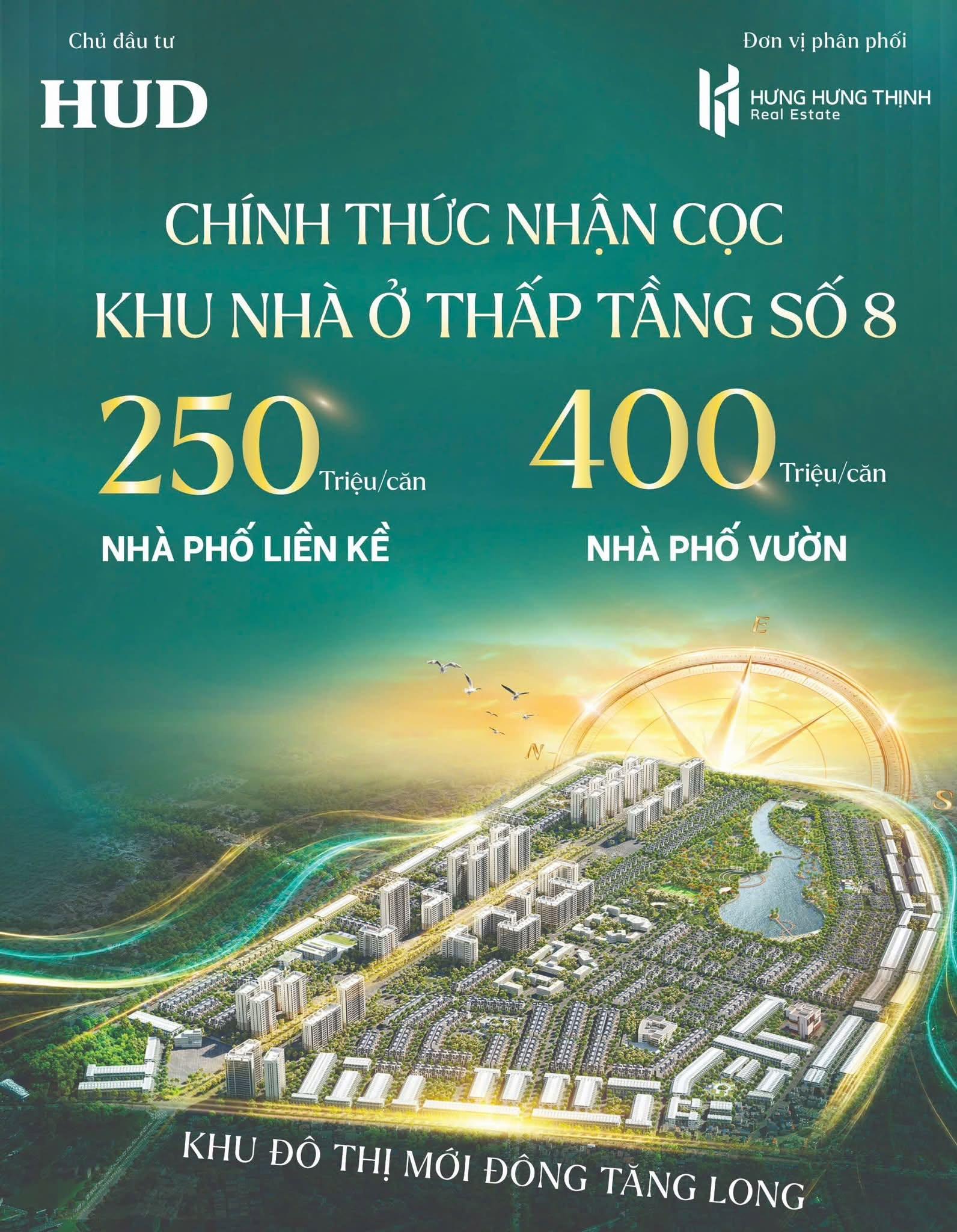 CHÍNH THỨC NHẬN CỌC KHU NHÀ Ở THẤP TẦNG SỐ 8 – ĐÔNG TĂNG LONG