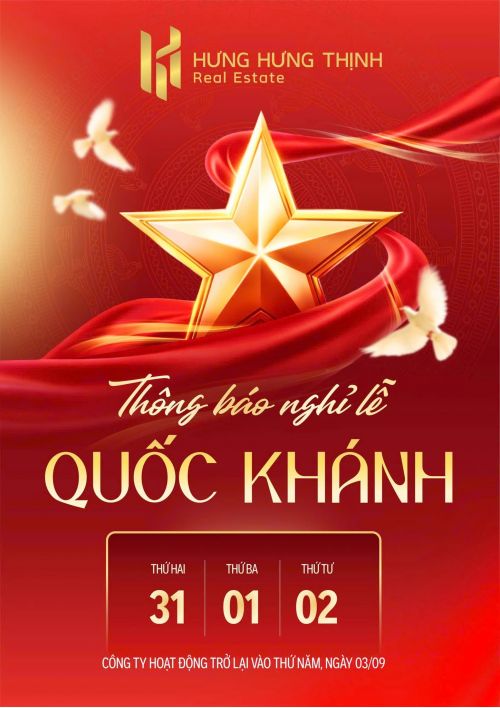THÔNG BÁO LỊCH NGHỈ LỄ QUỐC KHÁNH 2/9 
